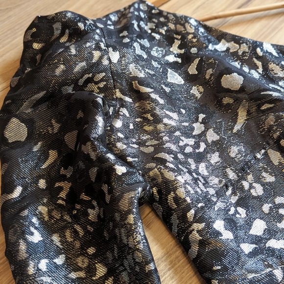 IRIO (NWT) Black And Silver Myriad One-Shoulder Dress - Picture 6 of 11